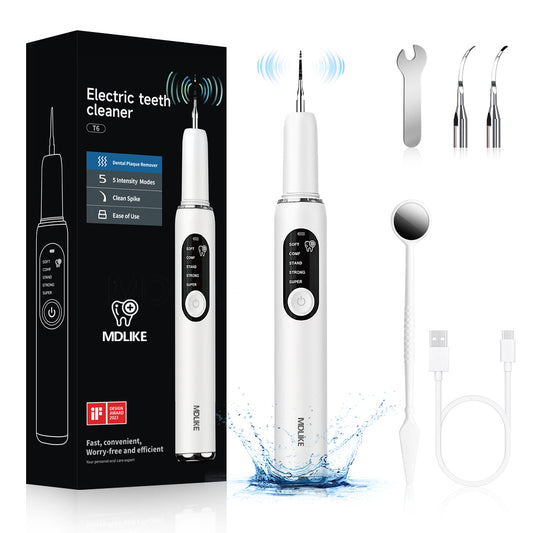 MDLIKE Plaque & Tartar Remover for Teeth, Dental Calculus Remover Teeth Cleaning Kit with LED Light